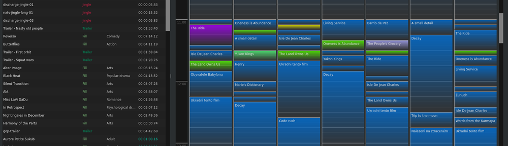 Detail of a scheduler panel in the Firefly application